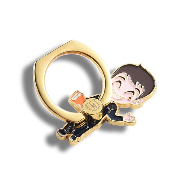 鋅合金手機架-背貼指環扣支架