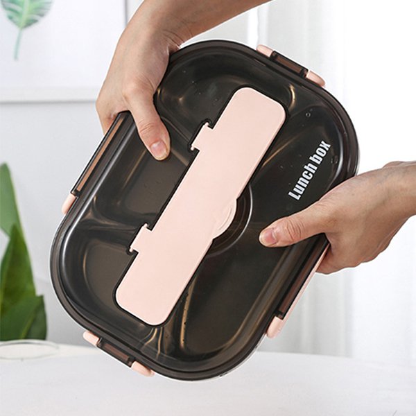 單層3格不鏽鋼餐盒-附餐具