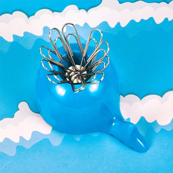 鯨魚造型磁吸式ABS迴紋針收納器