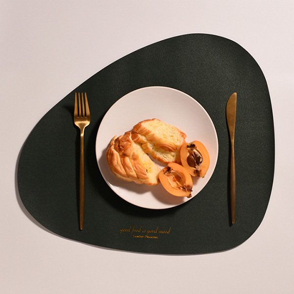 皮革不規則型餐墊