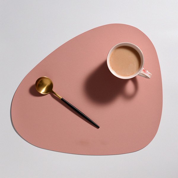 皮革不規則型餐墊