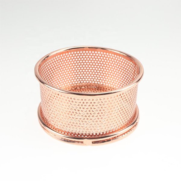 玫瑰金金屬辦公小物收納盒