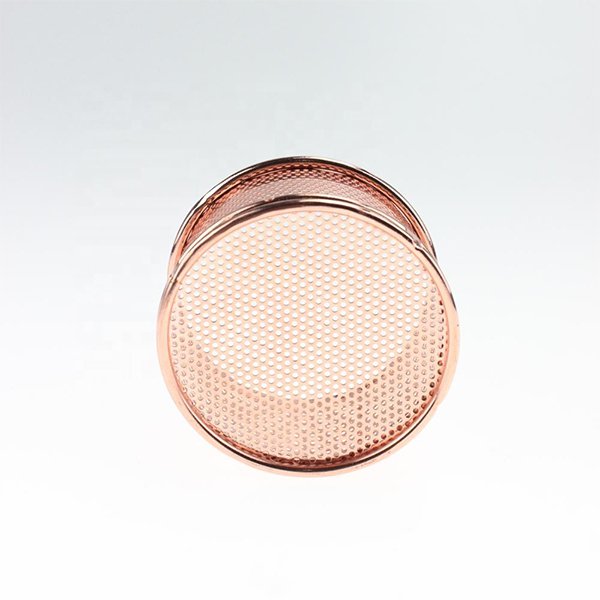 玫瑰金金屬辦公小物收納盒