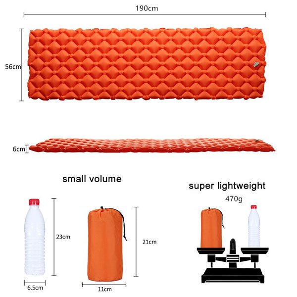 輕巧充氣40D尼龍睡袋