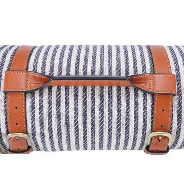 圓筒式皮革提帶聚酯纖維野餐墊