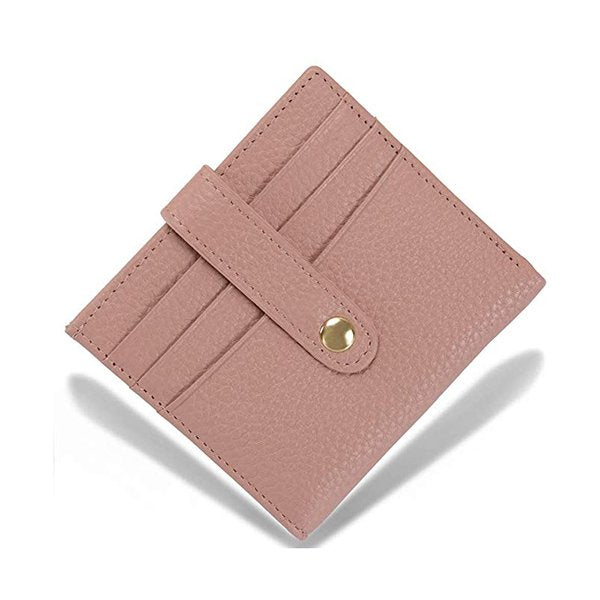 時尚粉色卡片夾-PU皮革卡夾