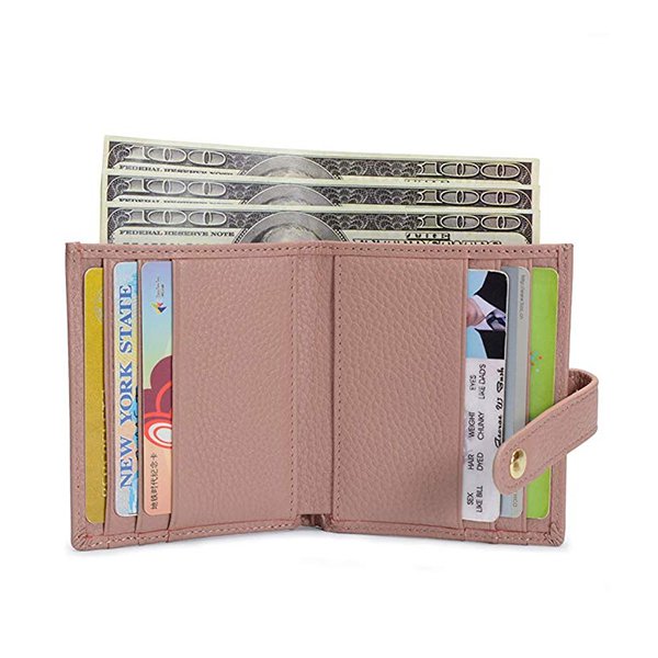時尚粉色卡片夾-PU皮革卡夾