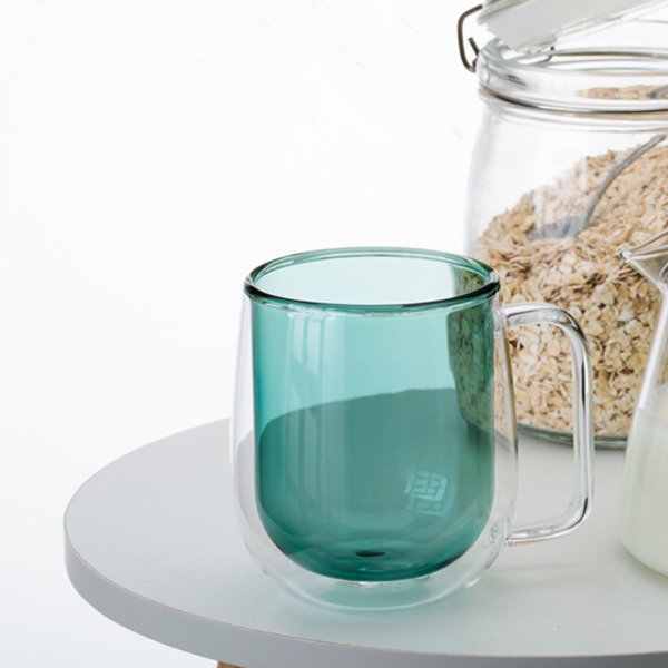 彩色雙層玻璃馬克杯