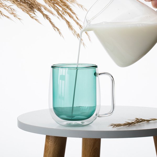 彩色雙層玻璃馬克杯