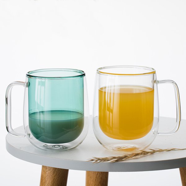 彩色雙層玻璃馬克杯