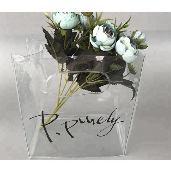 簡約一體成形PVC透明手提袋