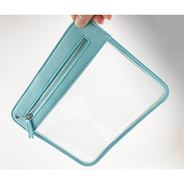 簡約拉鍊薄款PVC透明盥洗包