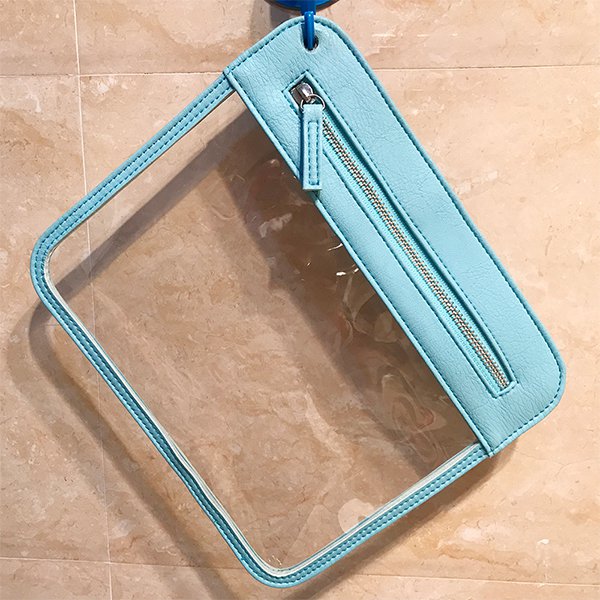 簡約拉鍊薄款PVC透明盥洗包