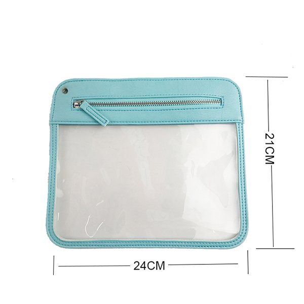簡約拉鍊薄款PVC透明盥洗包