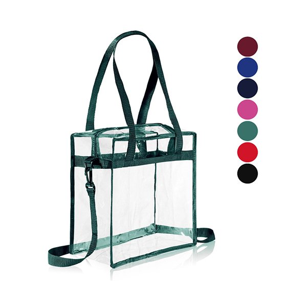 彩色加固提把PVC透明單肩包