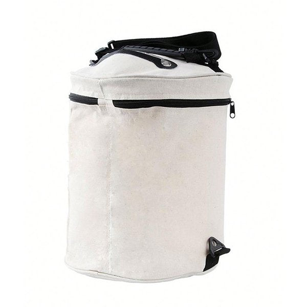 圓筒式四格黃麻收納購物袋