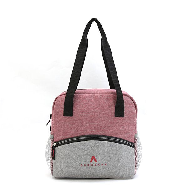 復古手提便當袋-聚酯纖維保冷袋