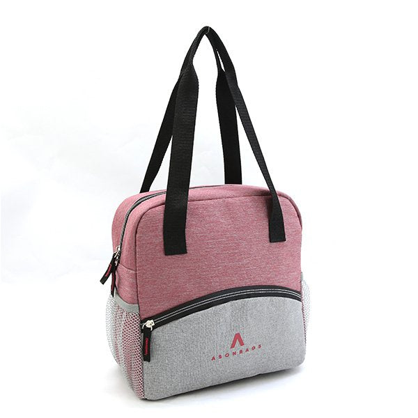 復古手提便當袋-聚酯纖維保冷袋