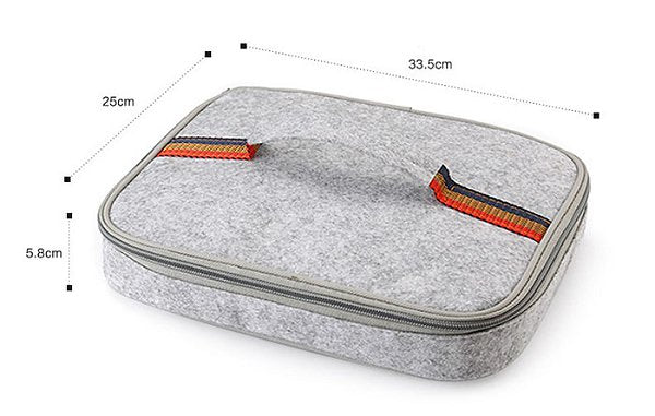 手提保冷袋-羊毛氈-拉鍊式