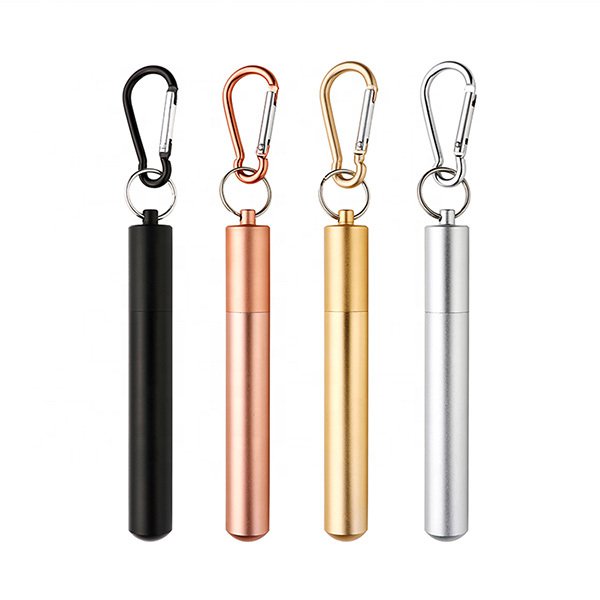 304不銹鋼登山扣伸縮吸管