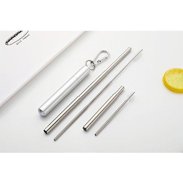 304不銹鋼登山扣伸縮吸管