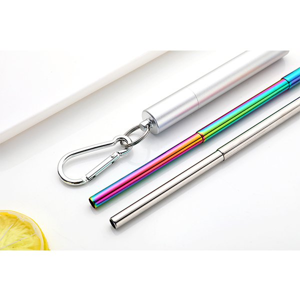 304不銹鋼登山扣伸縮吸管