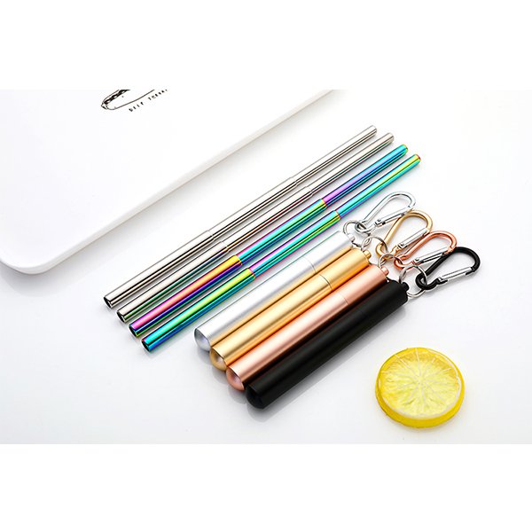 304不銹鋼登山扣伸縮吸管