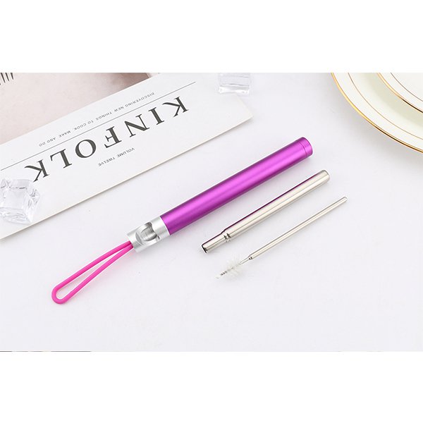 多功能304不銹鋼伸縮吸管+開瓶器