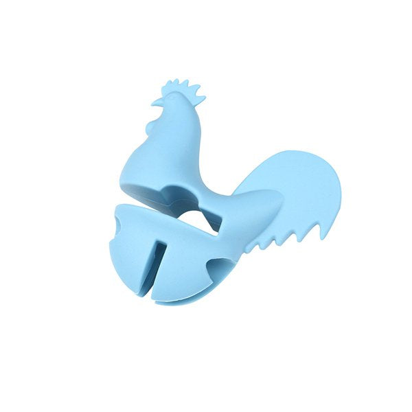 矽膠公雞造型防溢鍋蓋湯勺架