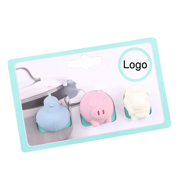 矽膠動物造型防溢鍋蓋架-3入組