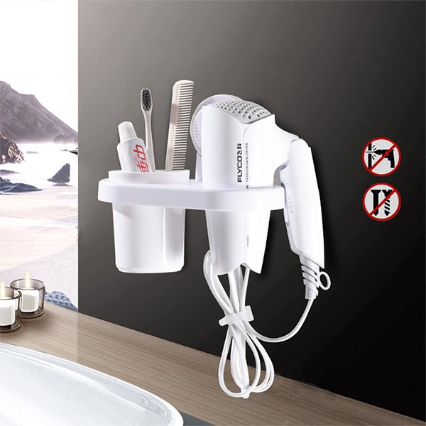 浴室壁貼式吹風機收納架