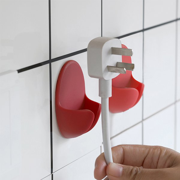 黏貼式插頭收納掛鉤