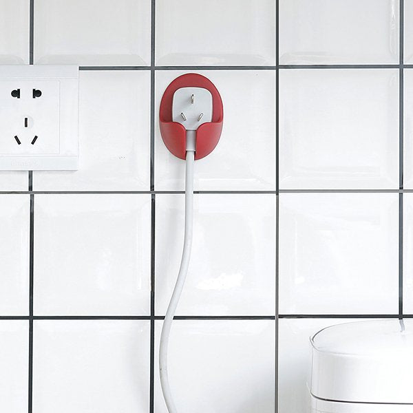 黏貼式插頭收納掛鉤