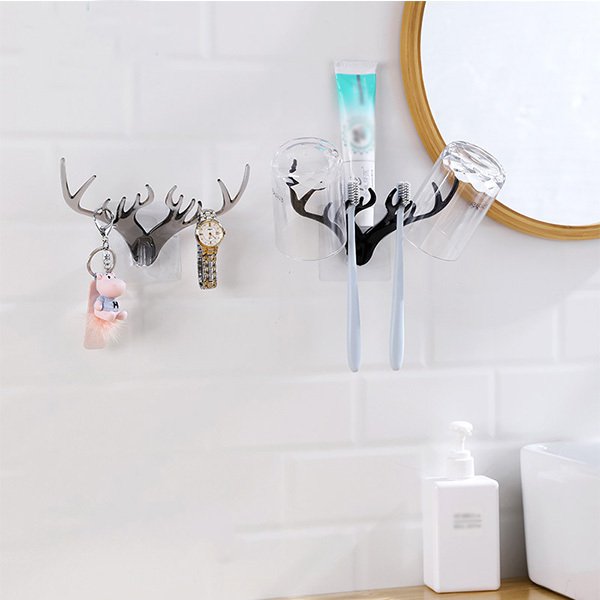 鹿角造型壁貼式掛鉤
