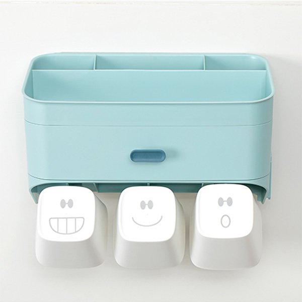 浴室牙刷收納架附漱口杯