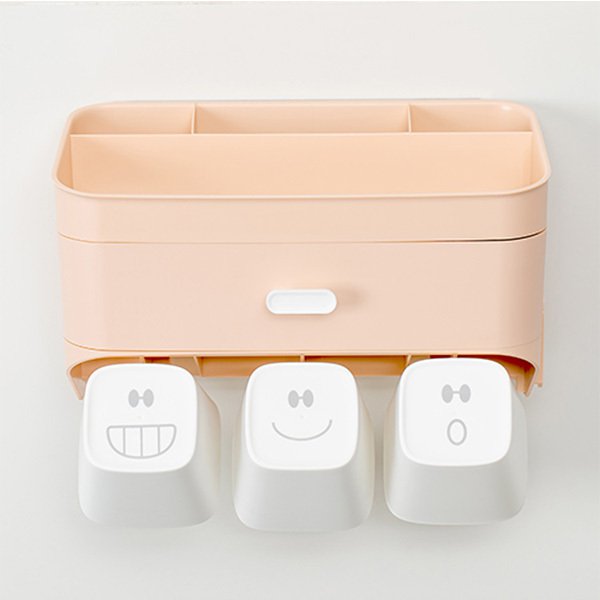 浴室牙刷收納架附漱口杯