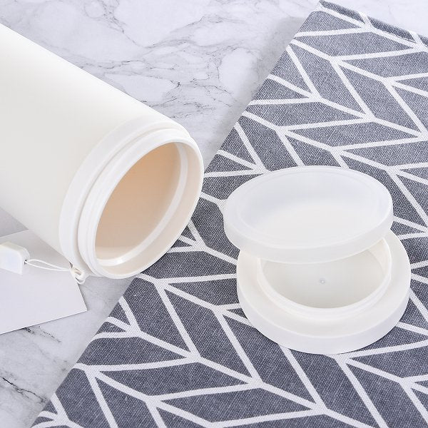 霧面塑膠附提繩隨身水杯