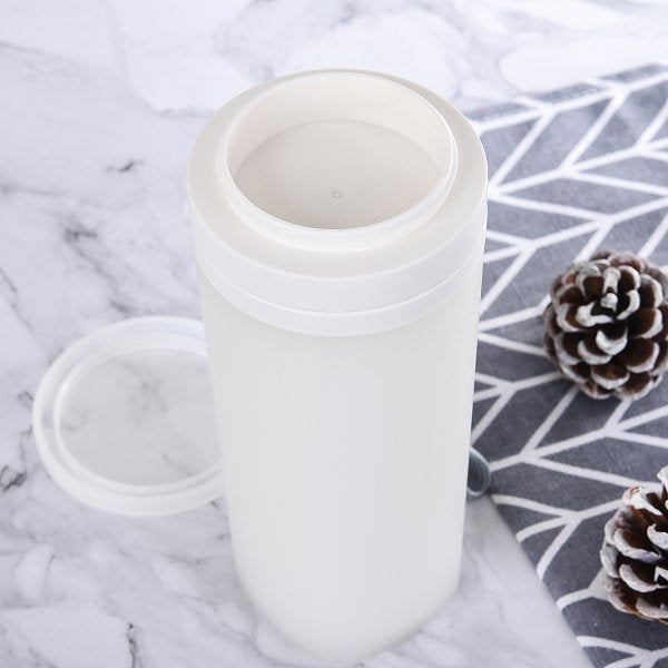 霧面塑膠附提繩隨身水杯