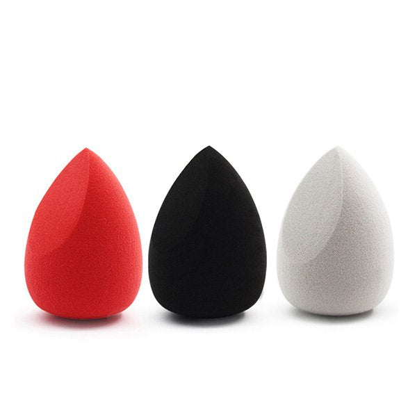 PU美妝蛋-水滴造型-透明愛心塑料盒