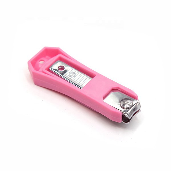 指甲剪-粉紅塑料手柄