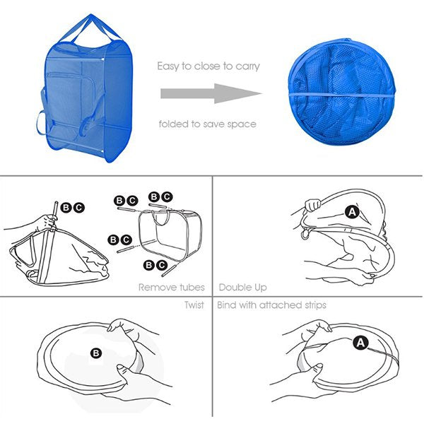 大尺寸網狀可摺疊彈出式洗衣籃