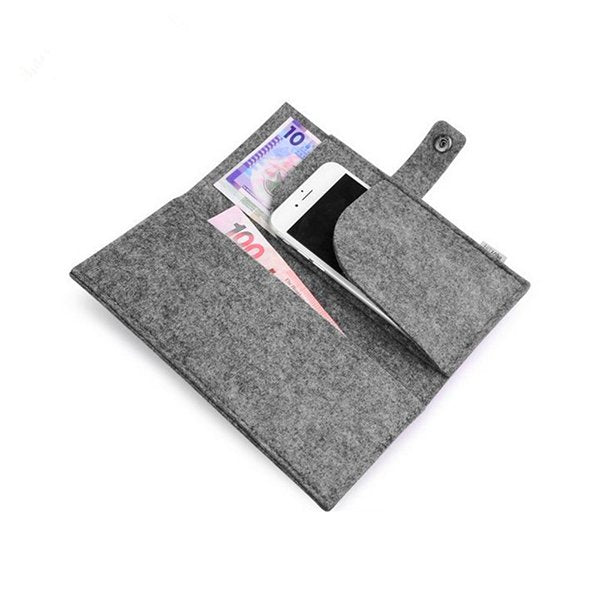 時尚簡約毛氈布護照套