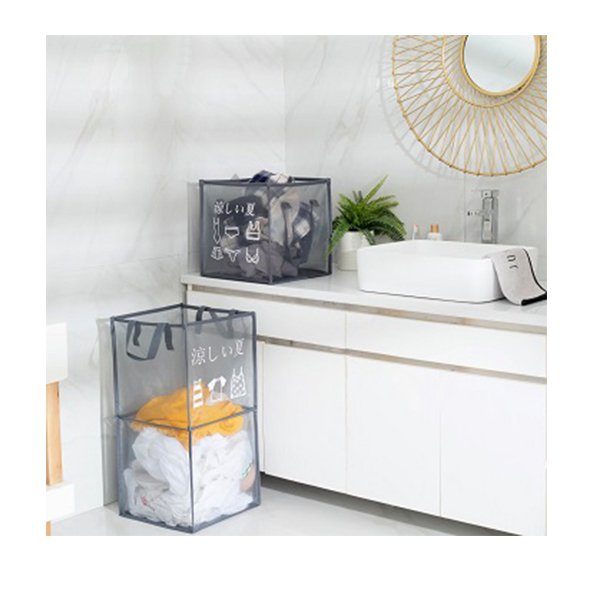 可摺疊附手提帶洗衣藍-大