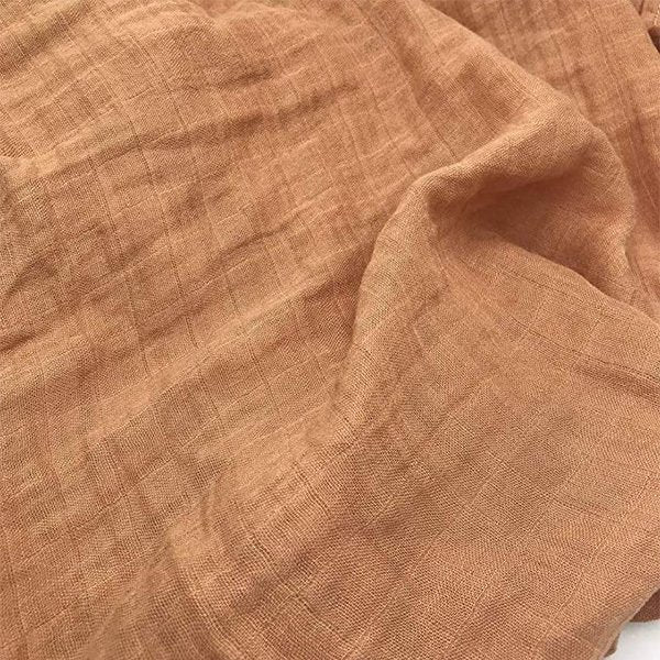 抓皺有機竹節棉空調毯