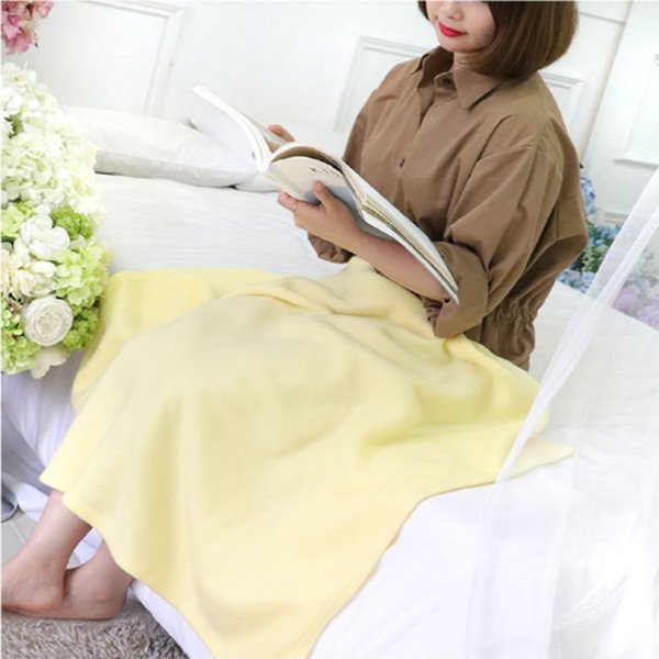 基本款素色可收納搖粒絨空調毯