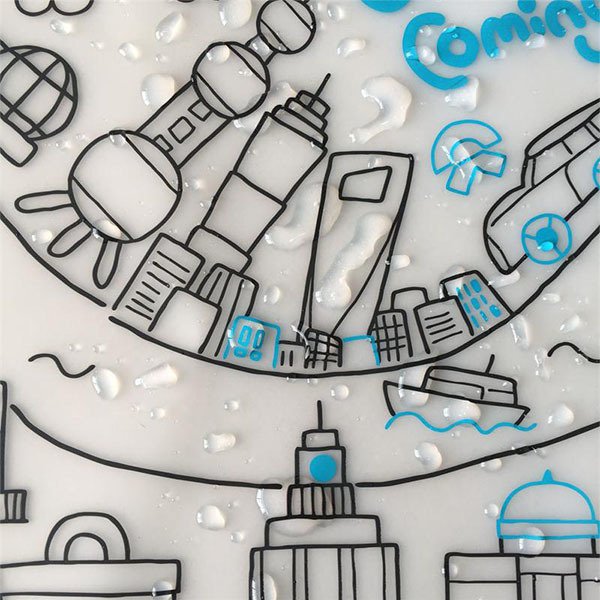 兒童矽膠環保著色餐墊