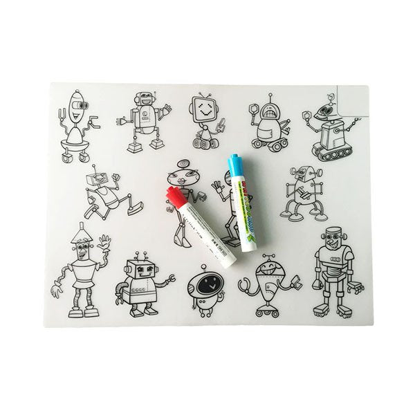 兒童矽膠環保著色餐墊