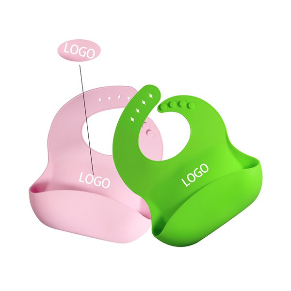 矽膠嬰兒圍兜-可調節單排扣