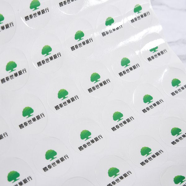 數位圓形透明貼紙