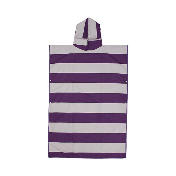 橫條紋斗篷沙灘毛巾衣